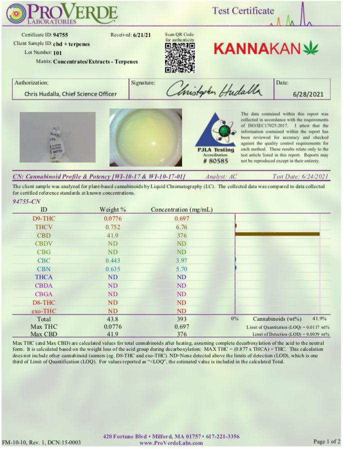 CBD+ Terpenes Cartridge